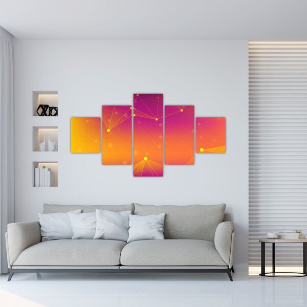 Kolorowy abstrakcyjny obraz (125x70 cm)