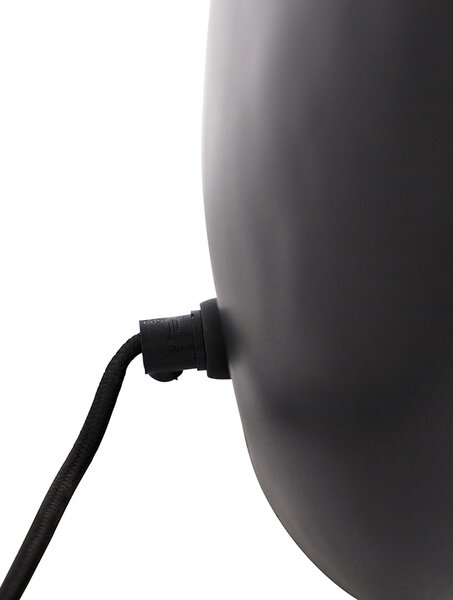 Designerska lampa stołowa czarna ze złotym wnętrzem 36 cm - Cova
