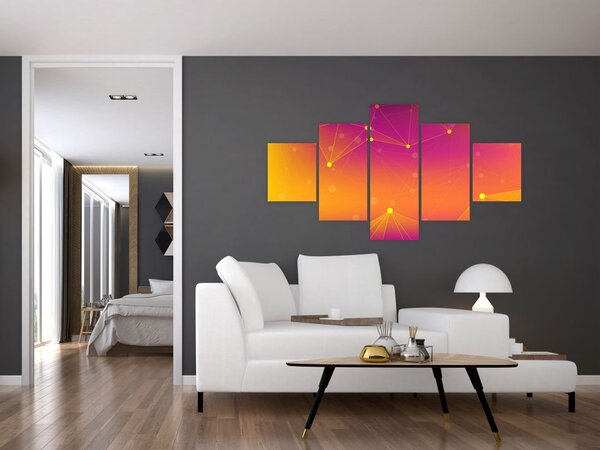 Kolorowy abstrakcyjny obraz (125x70 cm)