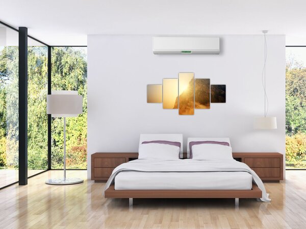 Obraz góry we mgle (125x70 cm)