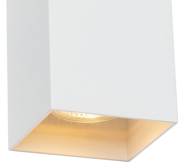 Designerska kwadratowa lampa ścienna biała - Sabbir