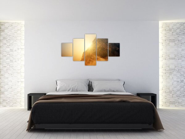 Obraz góry we mgle (125x70 cm)