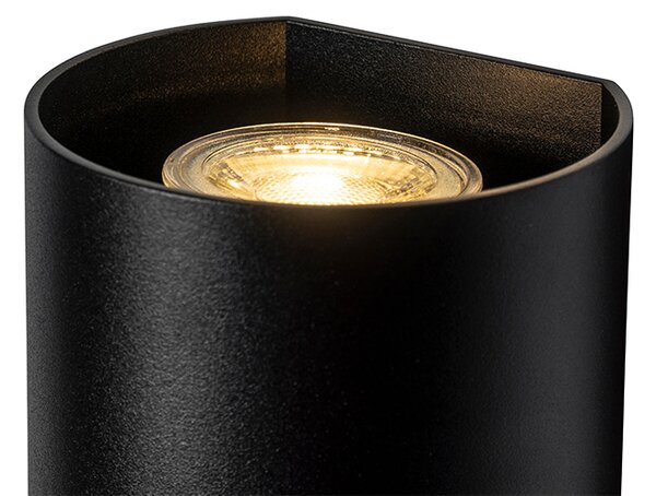 Okrągła designerska lampa ścienna czarna - Sabbir