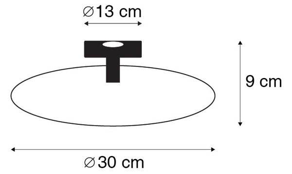 Orientalna lampa sufitowa złota - Konge