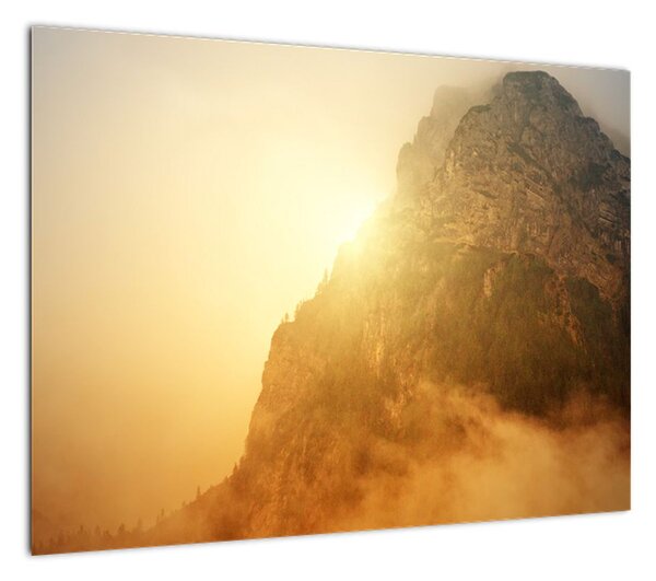 Obraz góry we mgle (70x50 cm)