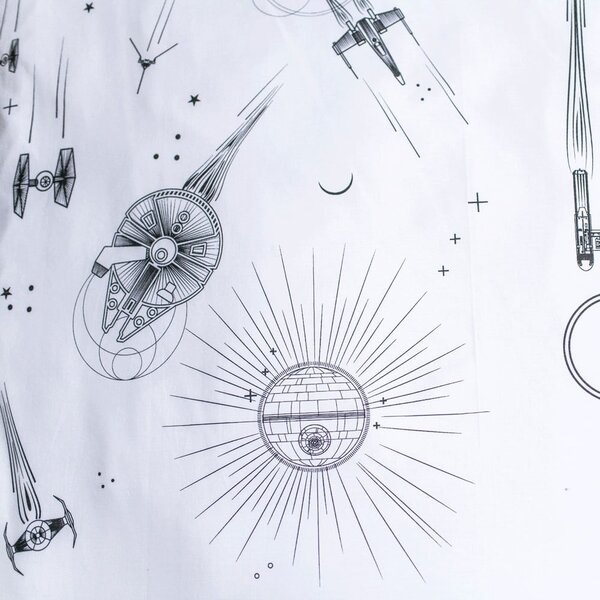 Bawełniana fluorescencyjna jednoosobowa pościel dziecięca 140x200 cm Star Wars – Jerry Fabrics