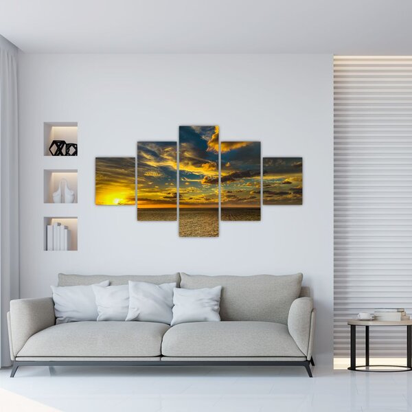 Zachód słońca nad morzem (125x70 cm)