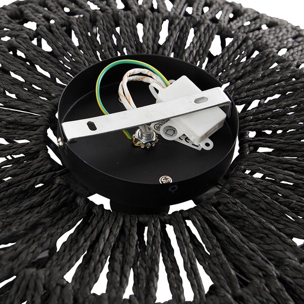 Lampa sufitowa w stylu retro czarna 50 cm - Lina