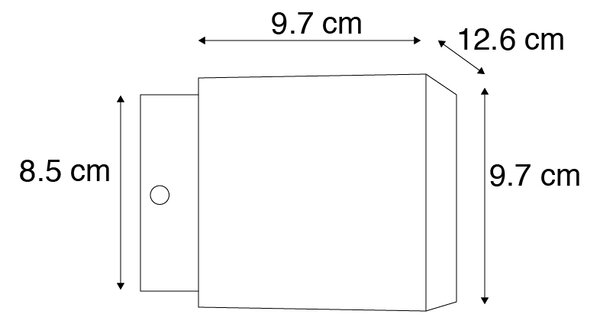 Designerska lampa ścienna czarna/złota z LED - Caja