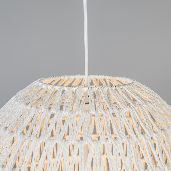 Retro lampa wisząca biała 40 cm - Lina Ball 40