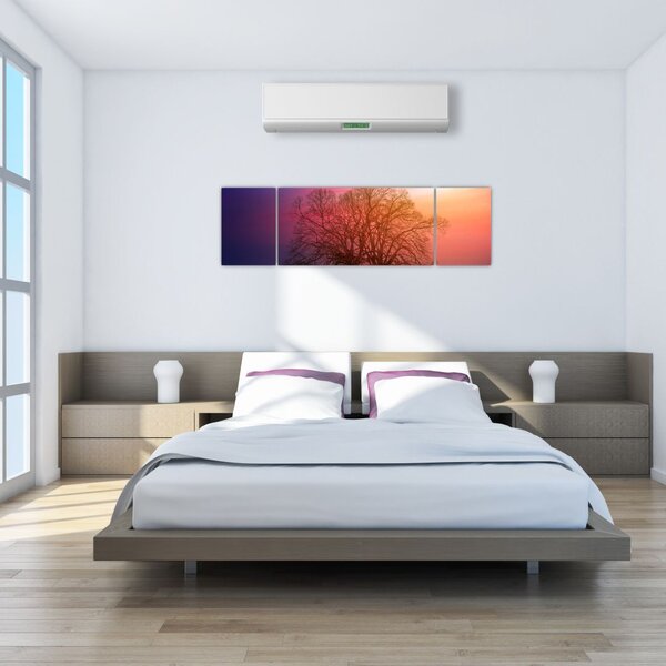 Obraz drzew we mgle (170x50 cm)