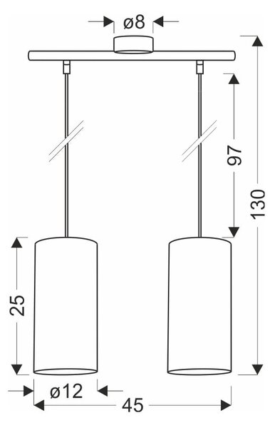 Jasnobrązowa lampa wisząca ø 12 cm Ballo – Candellux Lighting