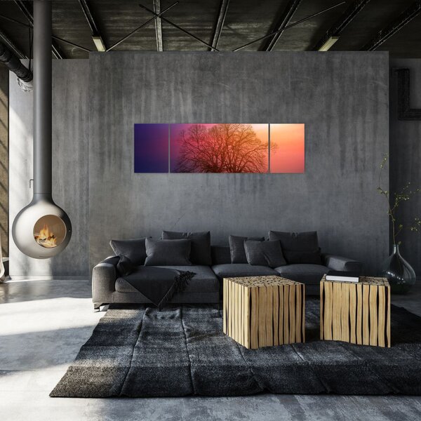 Obraz drzew we mgle (170x50 cm)