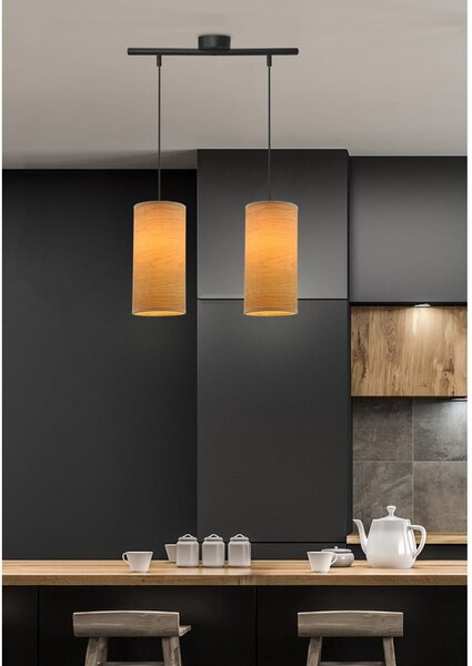 Jasnobrązowa lampa wisząca ø 12 cm Ballo – Candellux Lighting