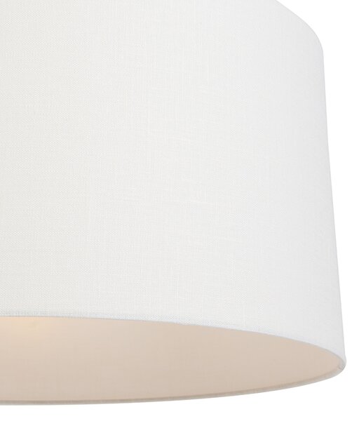Nowoczesna lampa wisząca biała z białym kloszem 50 cm - Combi 1