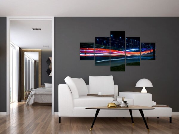 Obraz miasto nocą (125x70 cm)