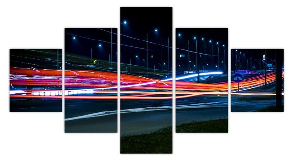 Obraz miasto nocą (125x70 cm)