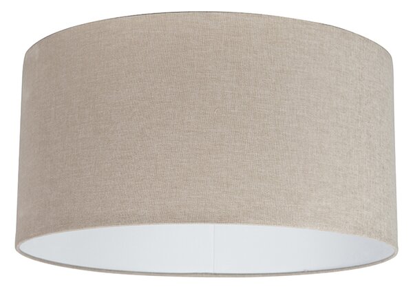 Rustykalna lampa wisząca czarna z beżowym kloszem 50cm - Combi