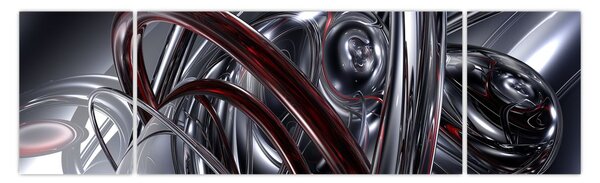 Obraz szarej abstrakcji (170x50 cm)