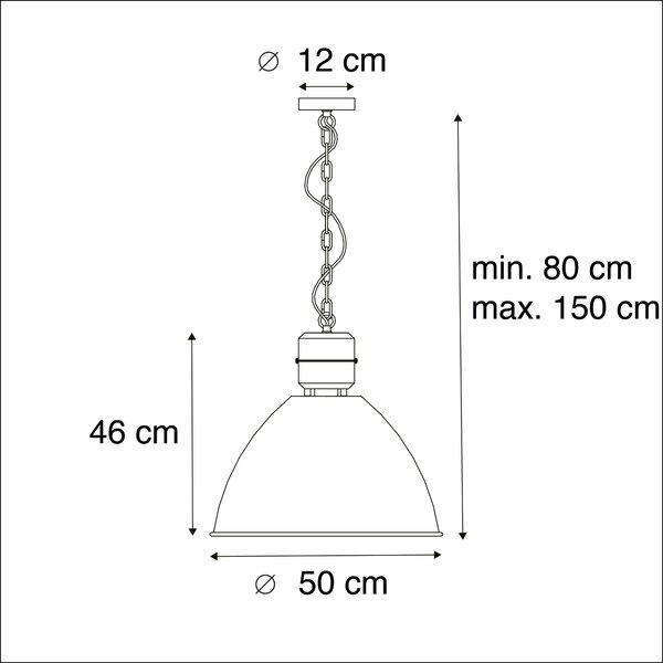 Industrialna lampa wisząca rdza - Flynn