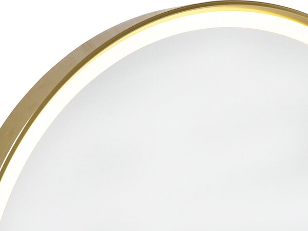 Lustro łazienkowe miedziane 50 cm z LED, 3-stopniowe ściemnianie dotykowe, okrągłe - Miral