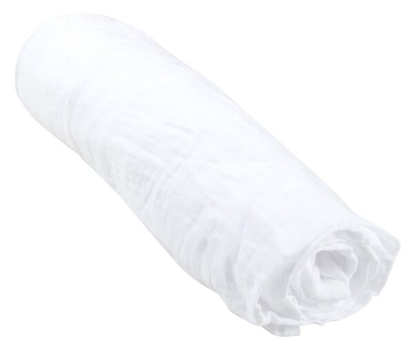 Muślinowe prześcieradło dziecięce do łóżeczka z gumką 60x120 cm – Bébé Douceur