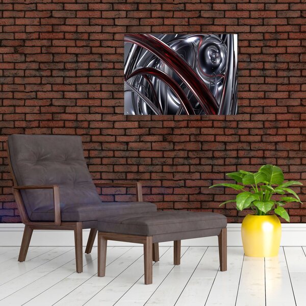 Obraz szarej abstrakcji (70x50 cm)