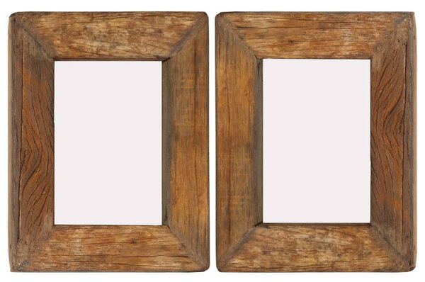 Ramki na zdjęcia, 2 szt., 23x28 cm, drewno z odzysku i szkło