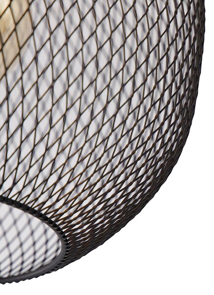 Nowoczesna lampa sufitowa czarna 30 cm - Mesh Ball