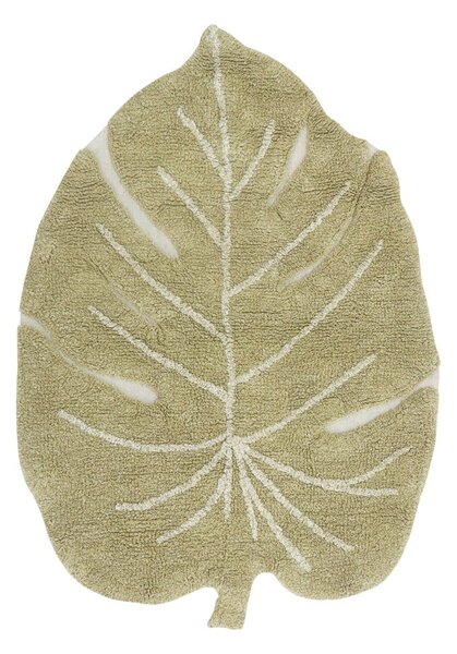 Bawełniany dywan dziecięcy w kolorze khaki tkany ręcznie odpowiedni do prania 75x100 cm Mini Monstera Olive – Lorena Canals