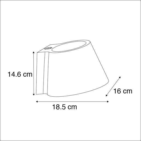 Industrialna lampa ścienna betonowa - Cup