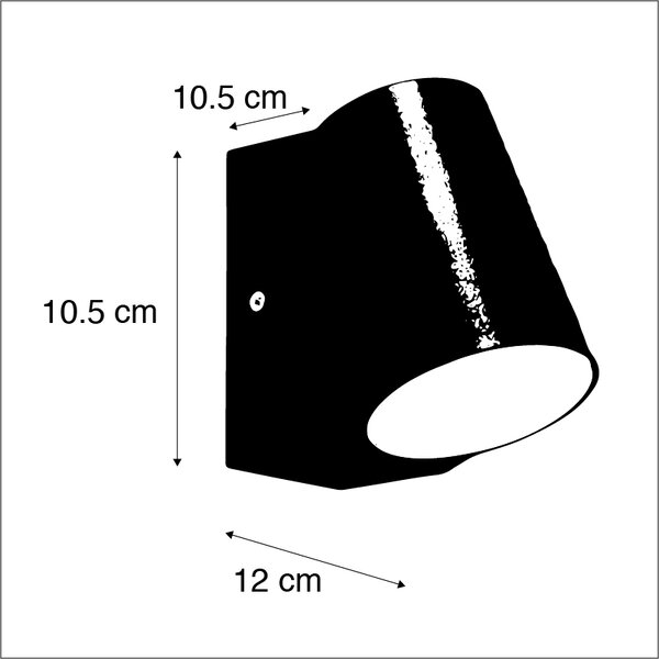 Nowoczesna lampa ścienna zewnętrzna antracytowa z LED - Uma
