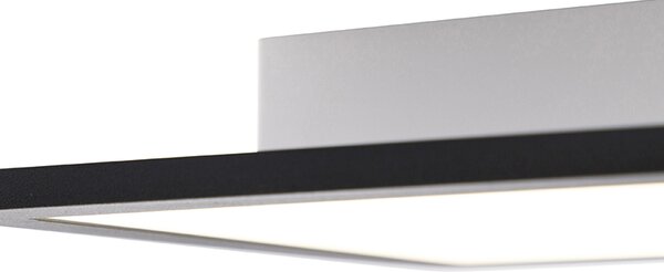 Nowoczesna lampa sufitowa czarna w komplecie z LED 80 cm - Liv