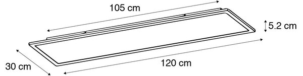 Lampa sufitowa biała 120 cm z LED - Liv