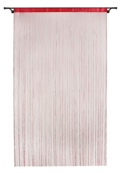 Czerwona zasłona na drzwi 100x200 cm String – Mendola Fabrics