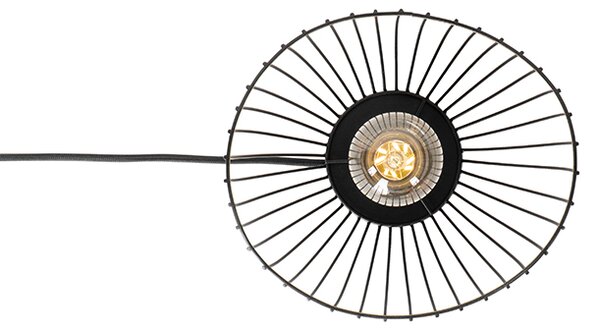Nowoczesna lampa stołowa czarna 20 cm - Pua