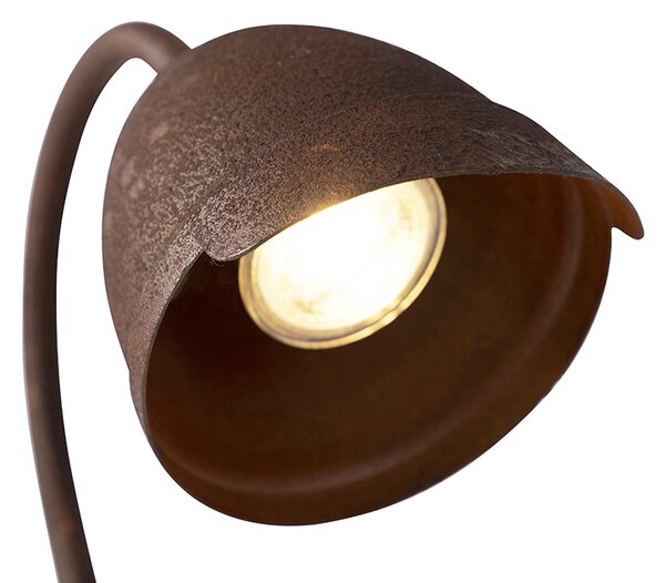 Rustykalna lampa stołowa rdzawobrązowa - Rax