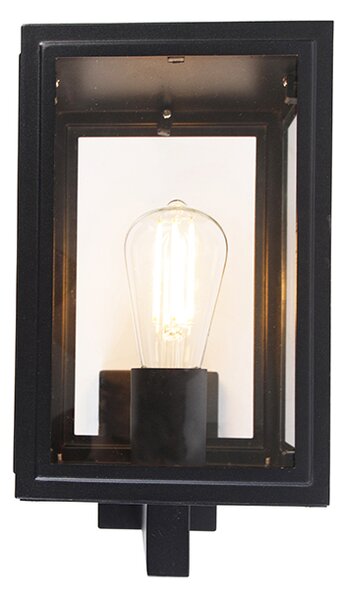 Rustykalna lampa ścienna czarna IP44 - Sutton Up