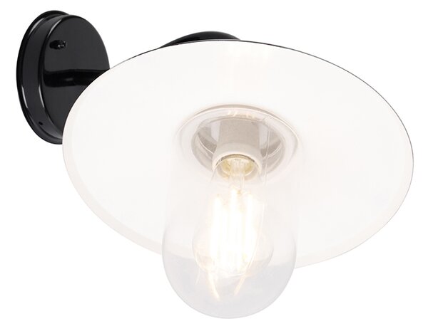Nowoczesna lampa ścienna zewnętrzna czarna IP44 - Kansas