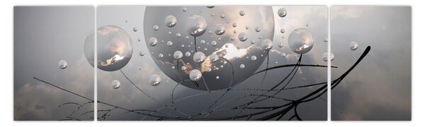 Obraz abstrakcyjnych kul (170x50 cm)