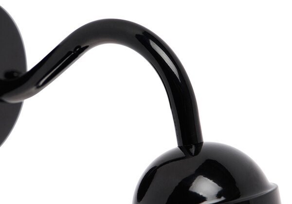 Nowoczesna lampa ścienna zewnętrzna czarna IP44 - Kansas