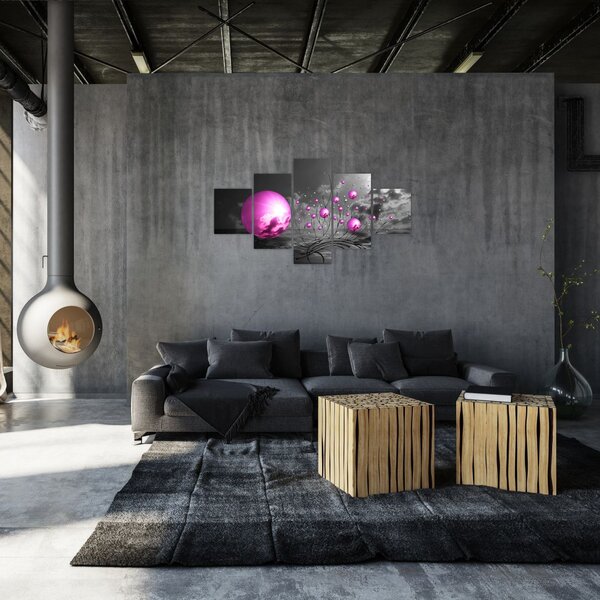 Obraz różowych kul (125x70 cm)