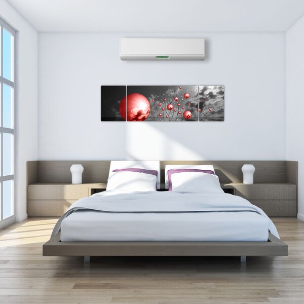 Obraz czerwonych kul (170x50 cm)