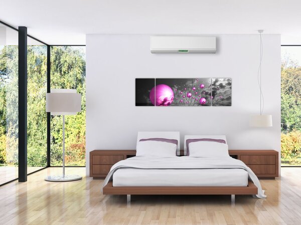 Obraz różowych kul (170x50 cm)