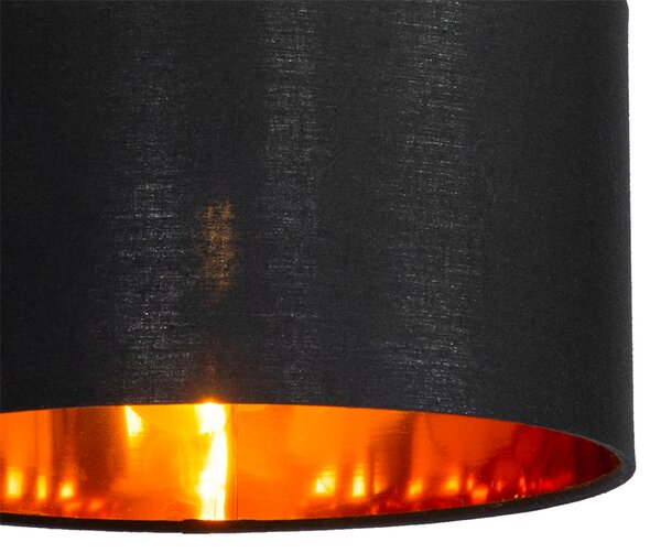 Nowoczesna lampa wisząca czarna ze złotem 125 cm 3-światła - VT 3