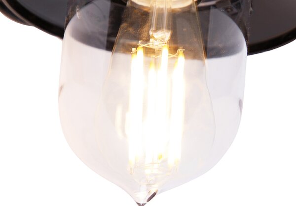 Klasyczna lampa ścienna zewnętrzna czarna IP44 - Oxford