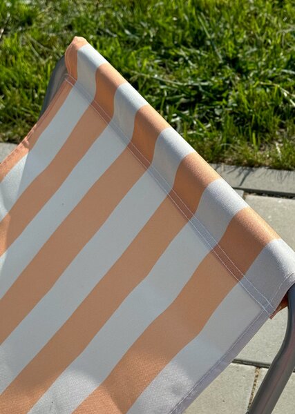 Składany leżak plażowy SAND, turkusowe paski