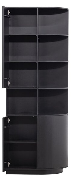 Czarny regał modułowy z litego drewna sosnowego 266x210 cm Finca – WOOOD