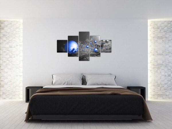 Obraz ciemnoniebieskich kul (125x70 cm)