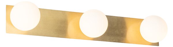 Nowoczesna lampa ścienna złota 48 cm IP44 3-światłowa - Cederic